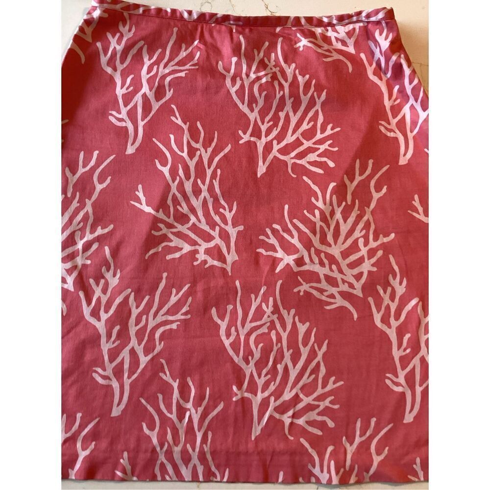 346 Brooks Brothers Womens Coral Reef Stretch Skirt Sz 8 A Line